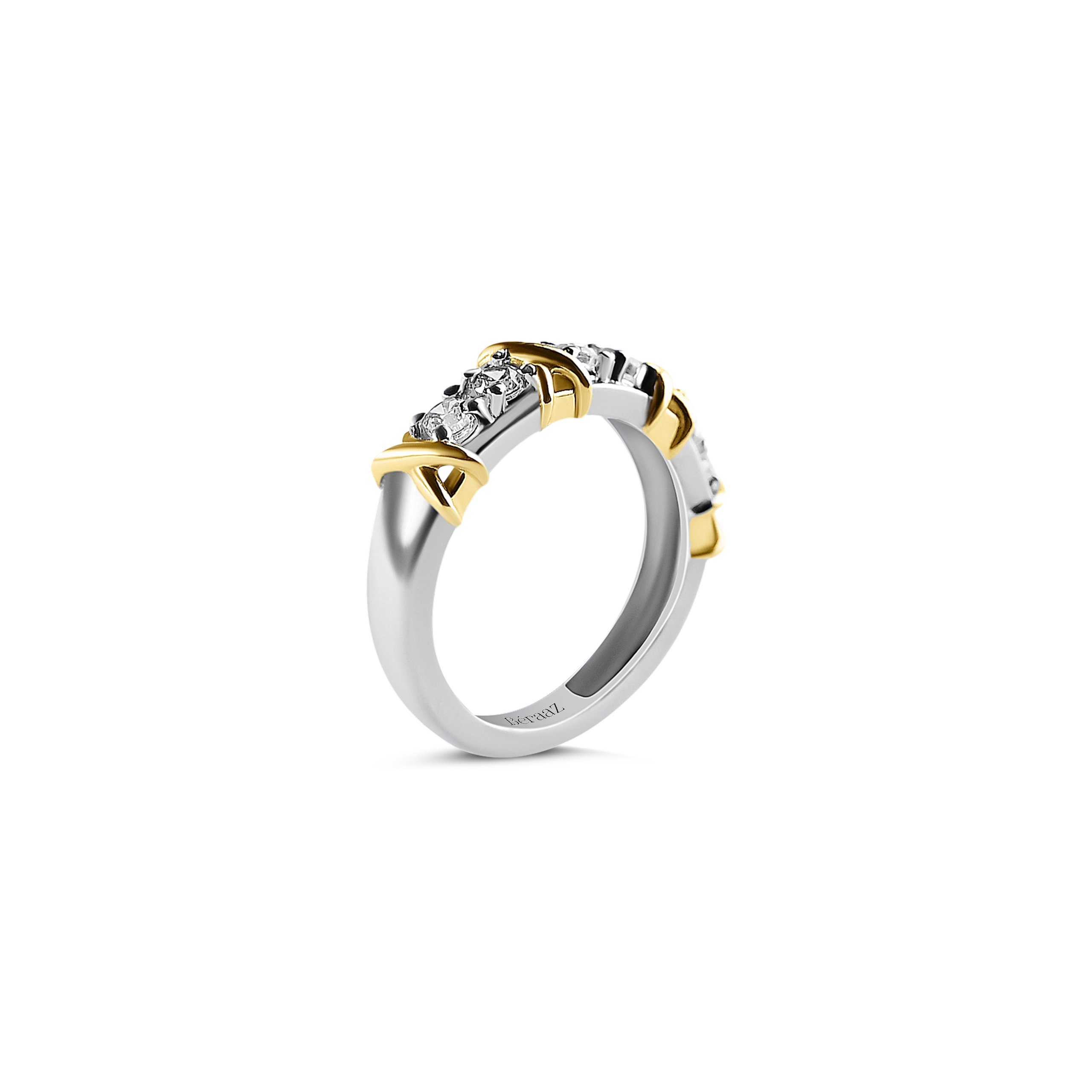 Golden Harmony Silver Ring - Image 2