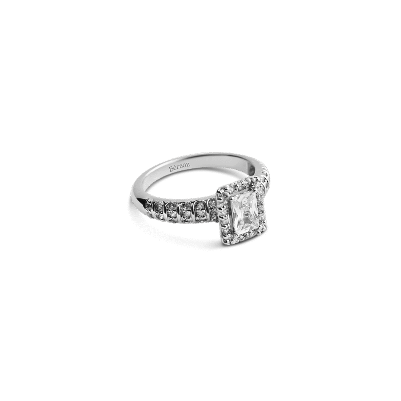 Princess Cut Zirconia Halo Ring