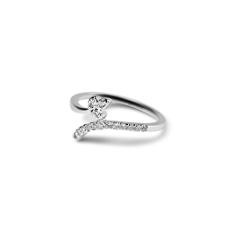 Three Stone Delicate Zircon Ring