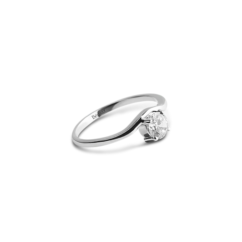 Bold Silver Zircon Statement Ring