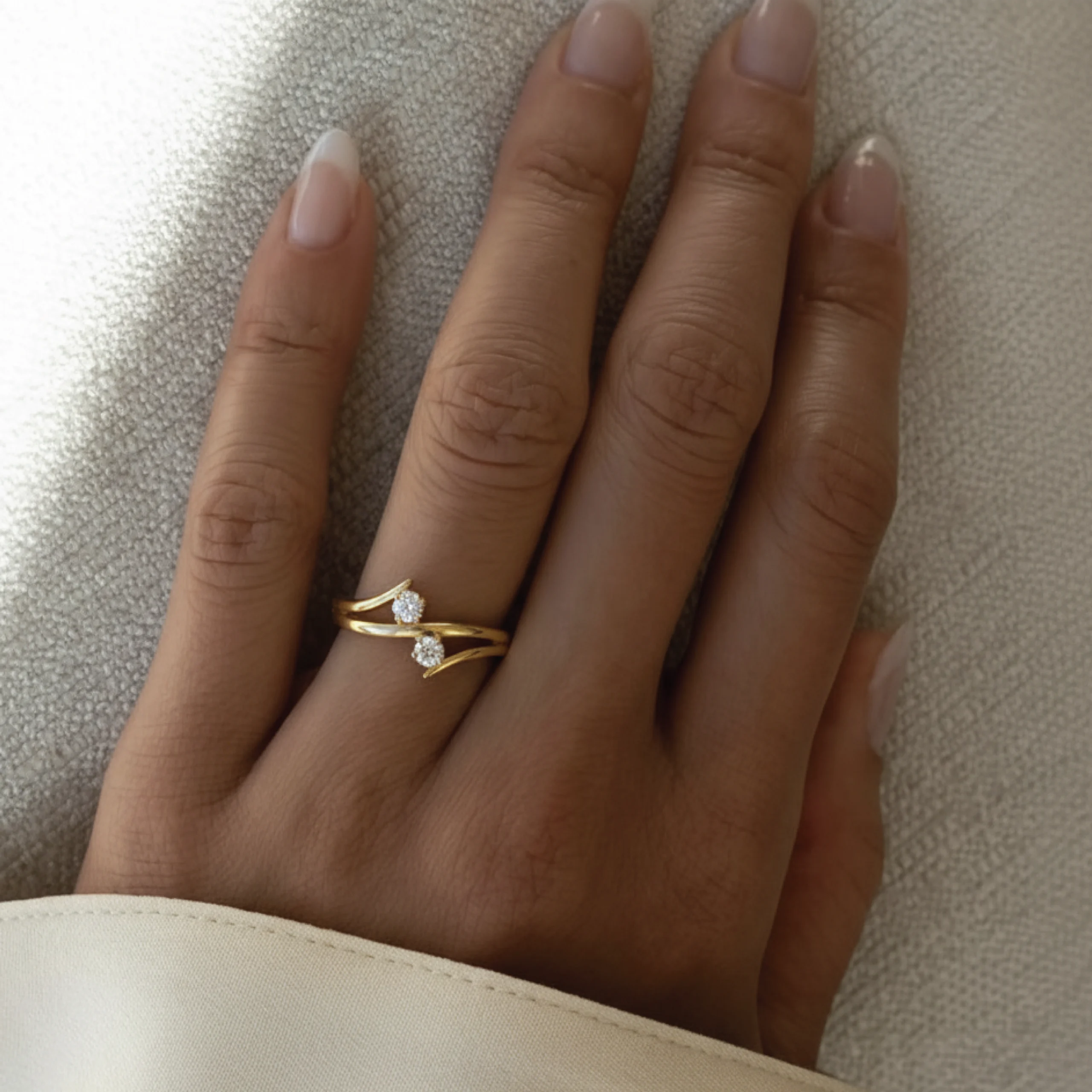 Twin Eternity Zirconia Ring - Image 4